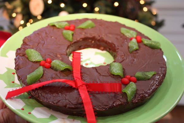 Chocolate Wreath Fudge