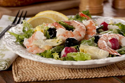 Creamy Shrimp Caesar Salad