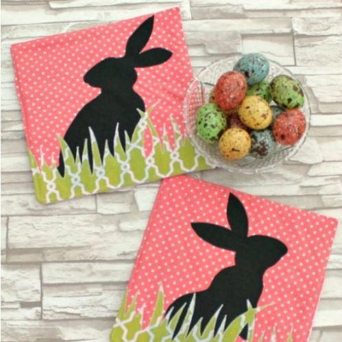 Bunny Silhouette Homemade Hot Pad