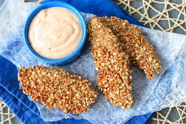 Baked Pretzel Ranch Chicken Tenders