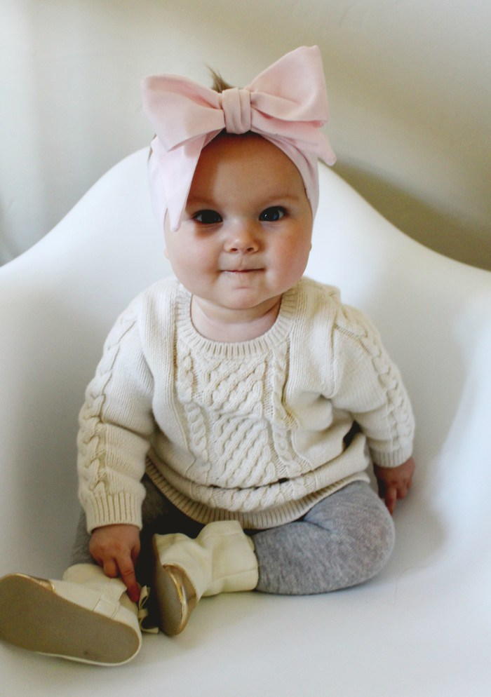 Oversized Bow DIY Baby Headband | AllFreeSewing.com