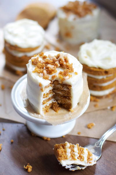 Mini Pumpkin Layer Cakes