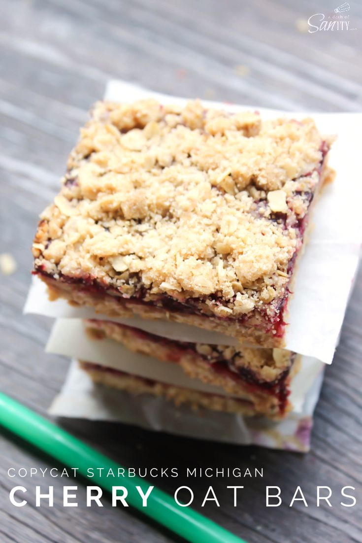 Copycat Starbucks Michigan Cherry Oat Bars | AllFreeCopycatRecipes.com