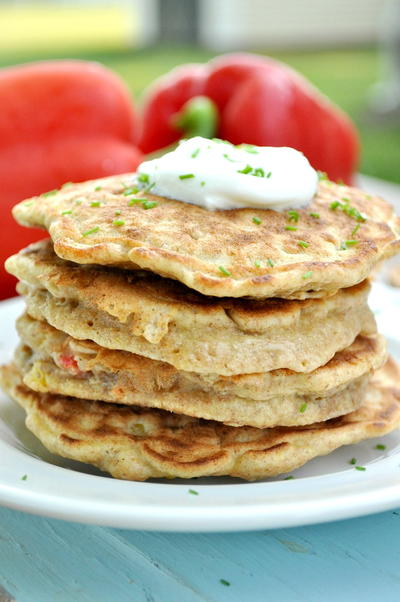 Corn and Bell Pepper Pancakes_1