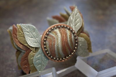 Clay Leaf Cuff Bracelet