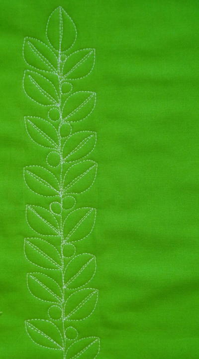 Modern Leaf Free Motion Quilt