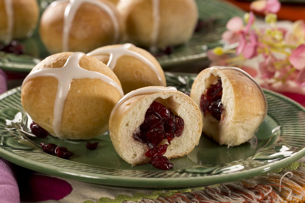 Cranberry Hot Cross Buns  MrFood.com