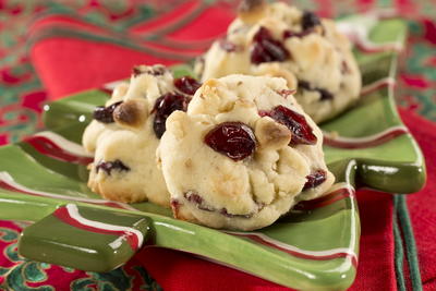 Cranberry Shortbread Drops