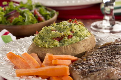 Creamy Spinach Stuffed Potatoes