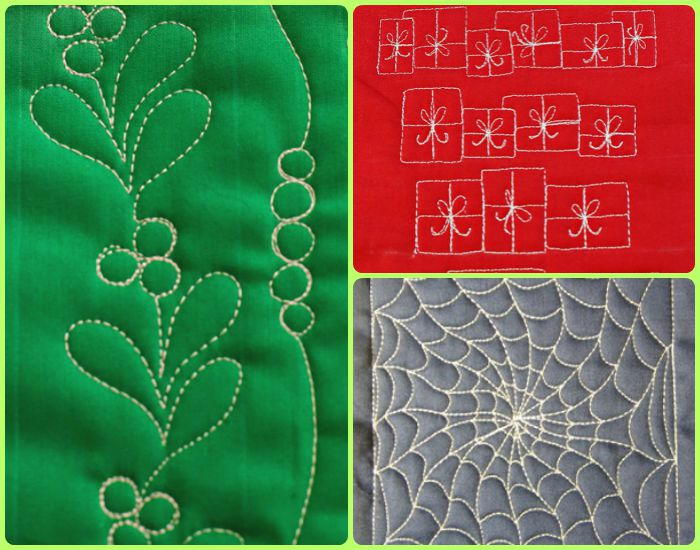 15 Free Motion Quilting Holiday Patterns