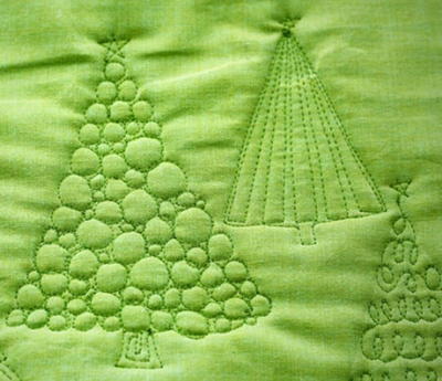 Christmas Tree Free Motion Quilting