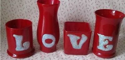 Valentine's Day Painted Vase Craft