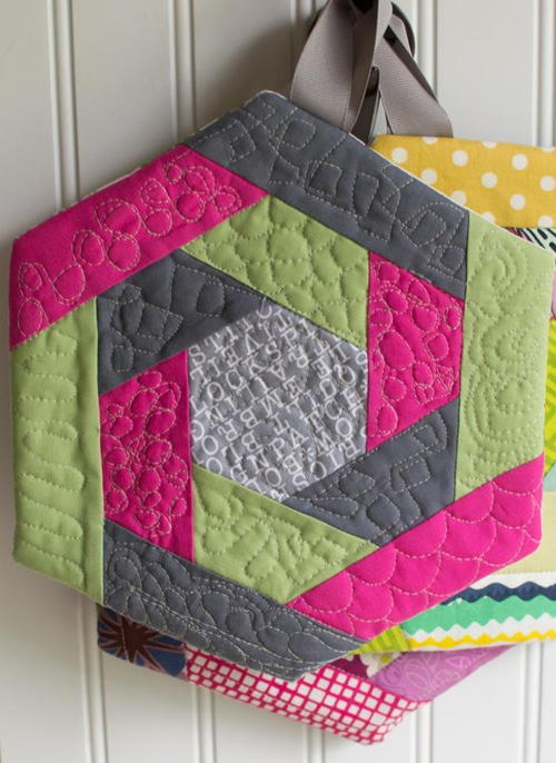 Hexi Log Cabin Potholders