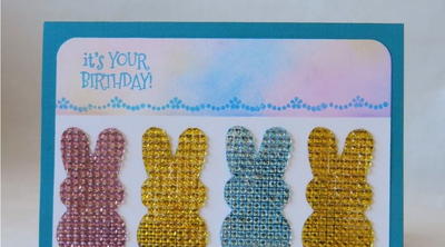 Hanging with My Peeps Birthday Bunny Card