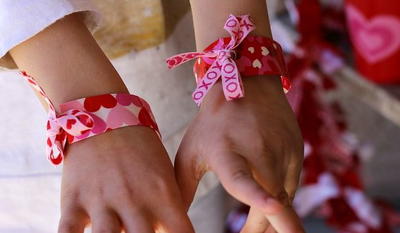 Valentine's Day Duct Tape Bracelets