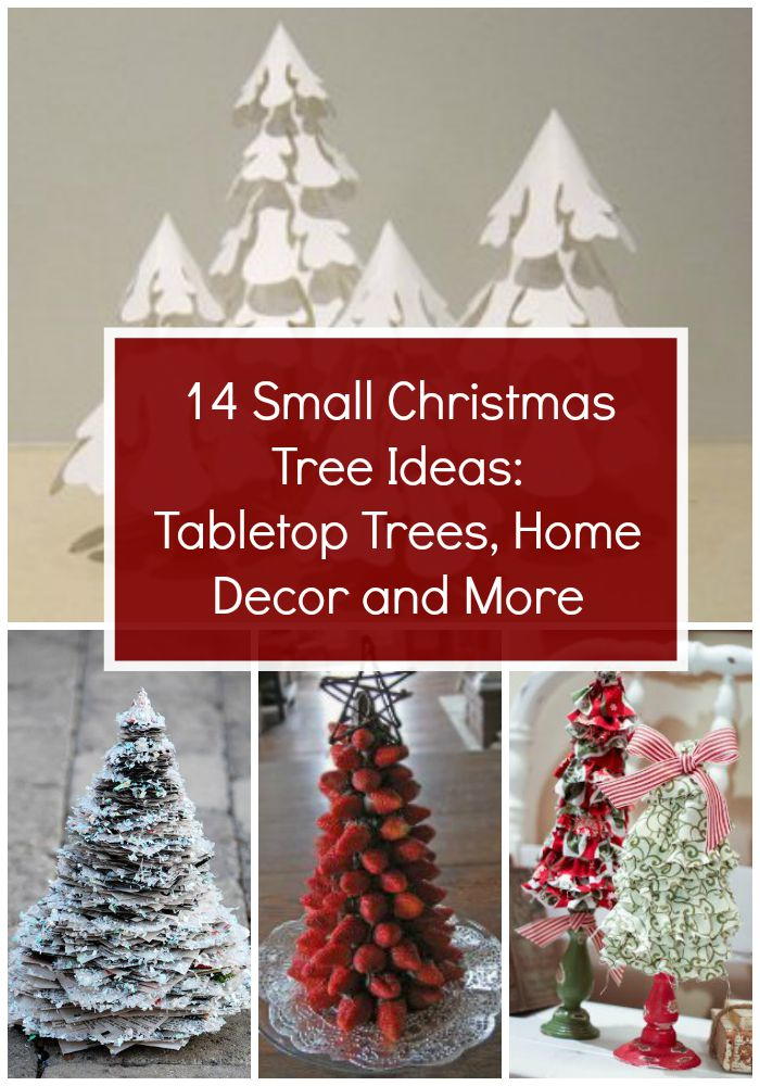 Japanese-style diy christmas ornaments 14 Small Christmas Tree Ideas: Tabletop Trees, Home Decor and More | AllFreeChristmasCrafts.com