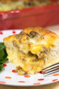 Egg Breakfast Casserole with Biscuits