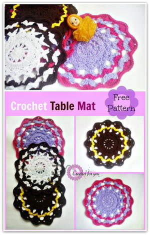 Crochet Table Mat | AllFreeCrochet.com