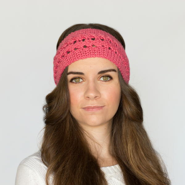 Braided Rose Crochet Headband