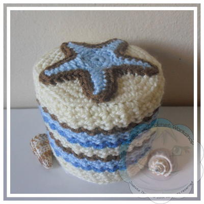 Starfish Crochet Toilet Paper Roll Cover