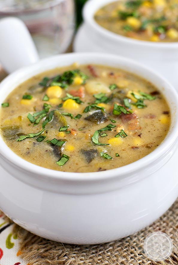 Roasted Poblano, Sweet Corn, and Potato Chowder