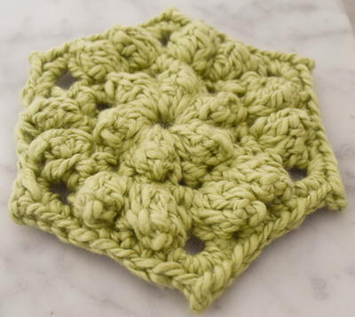 Crochet Hexagon Popcorn Granny Square