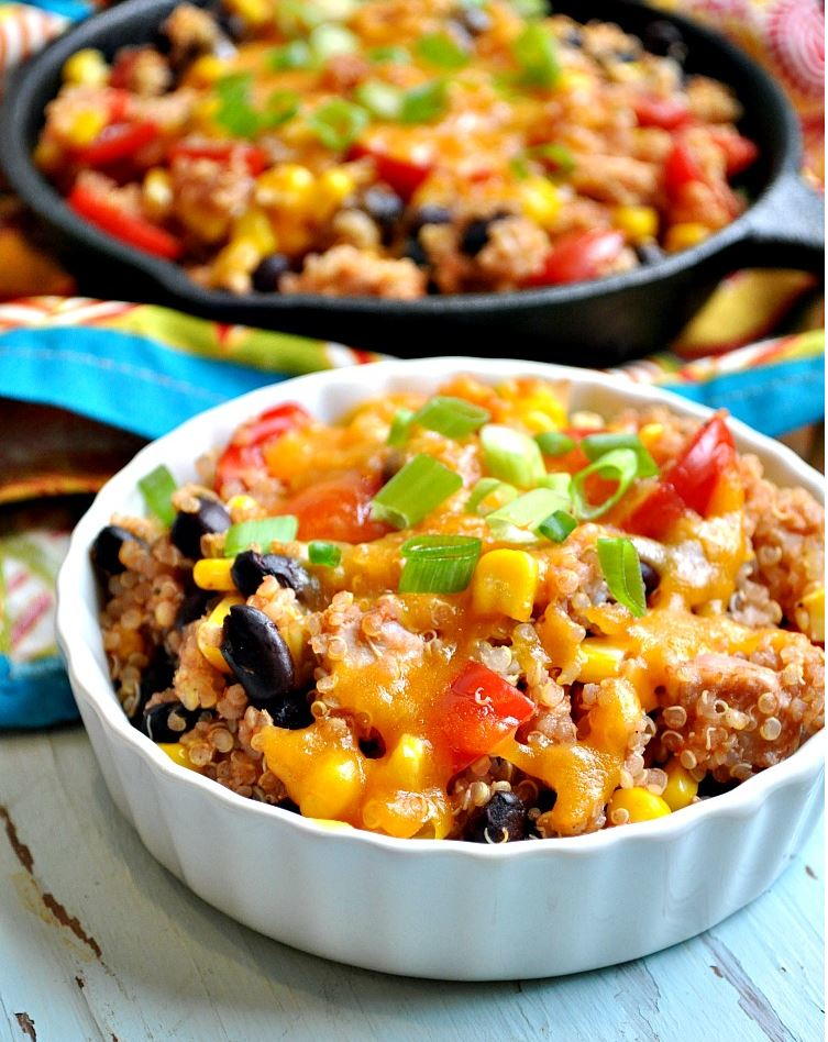 Chicken Taco Quinoa Skillet | FaveGlutenFreeRecipes.com