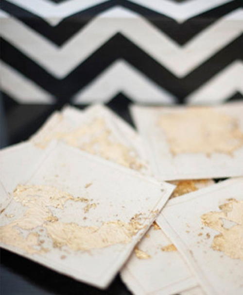 Gold Leaf DIY Coasters