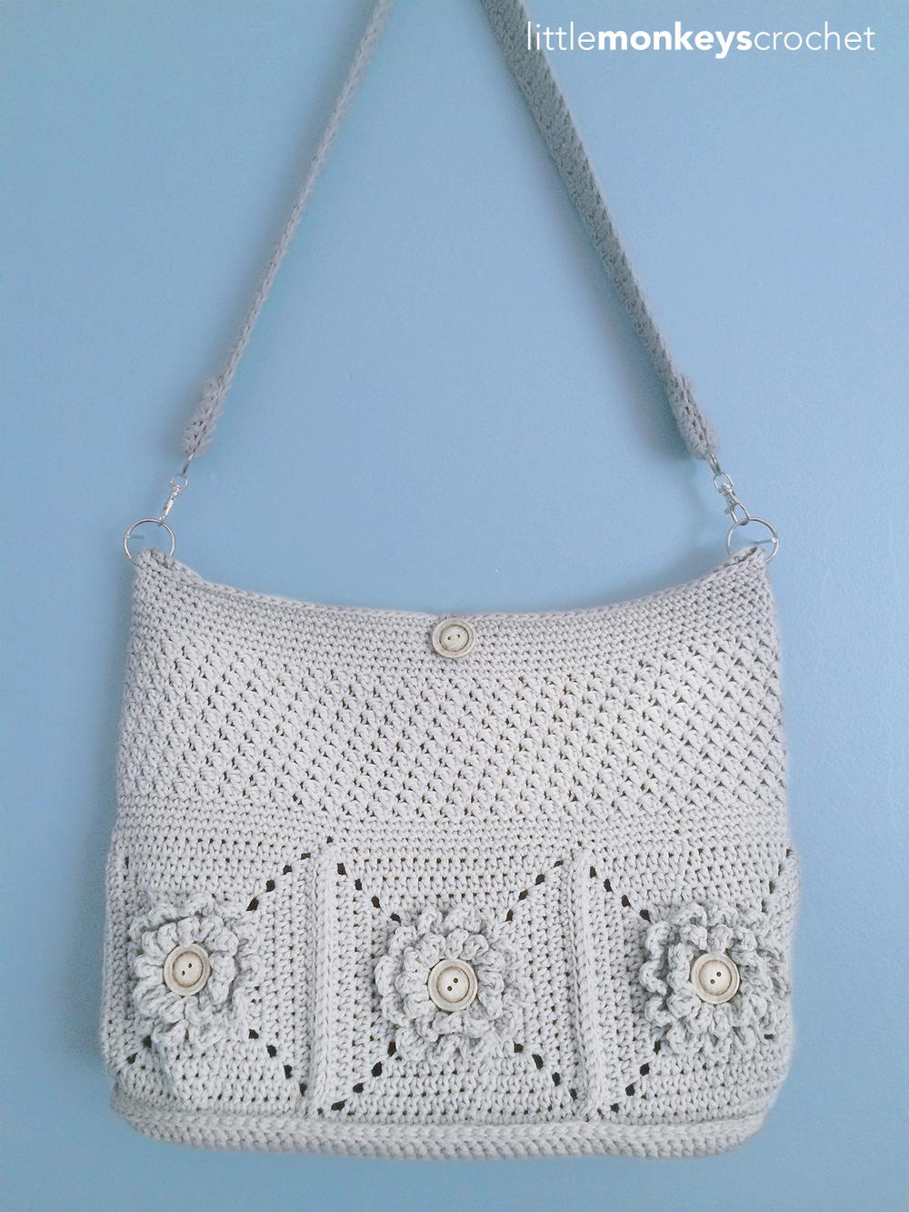 Wildflower Shoulder Crochet Bag | www.ermes-unice.fr