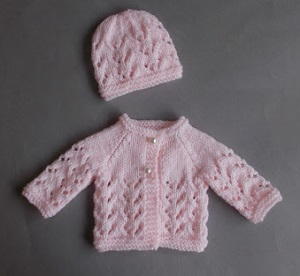 Lace Knit Premature Baby Set