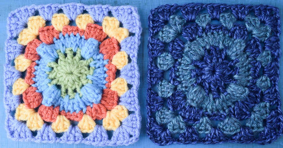 Mandala Popcorn Granny Square | FaveCrafts.com