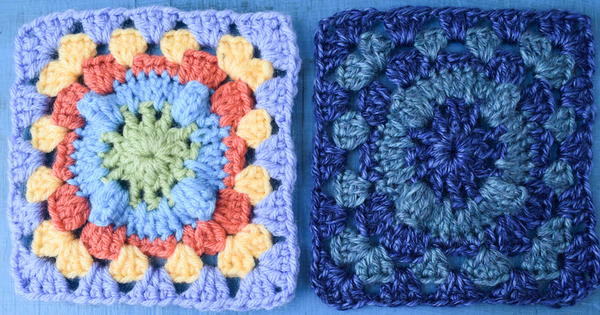 Circle with Popcorn Granny Square