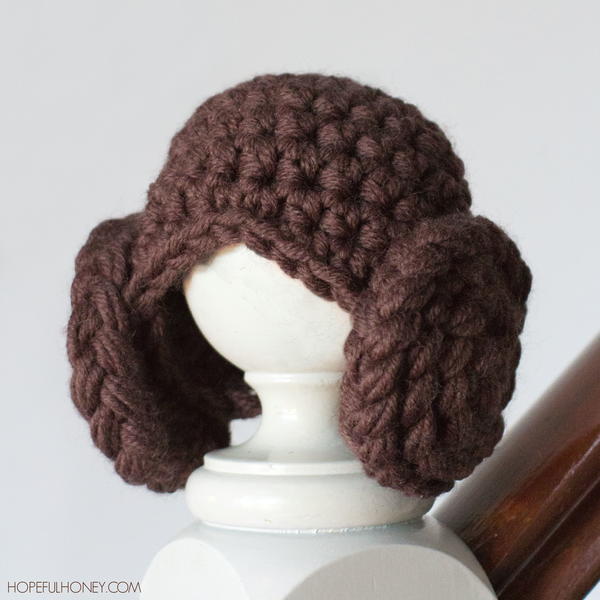 Princess Leia Inspired Crochet Beanie