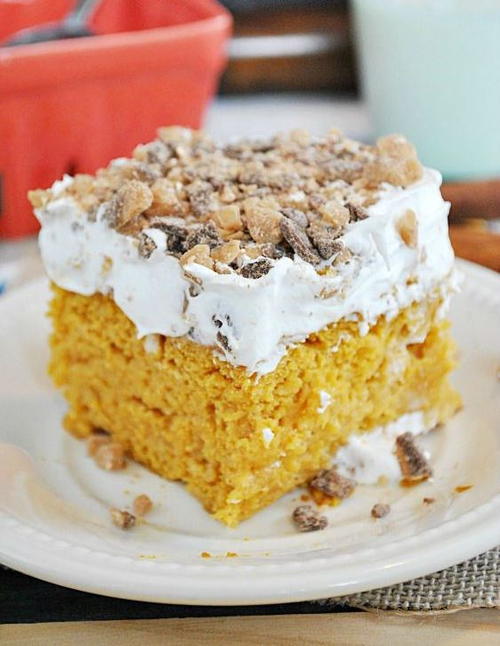 Pleasing Pumpkin Poke Cake