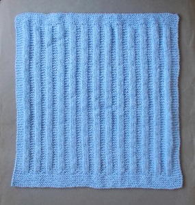 Rib Stitch Knit Baby Blanket