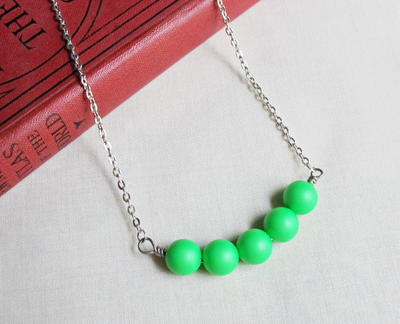 Bright Neon Beaded Necklace