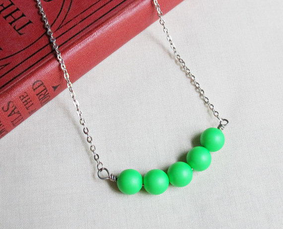 Bright Neon Beaded Necklace