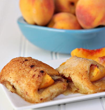 Fresh Peach Dumpling Roll-Ups