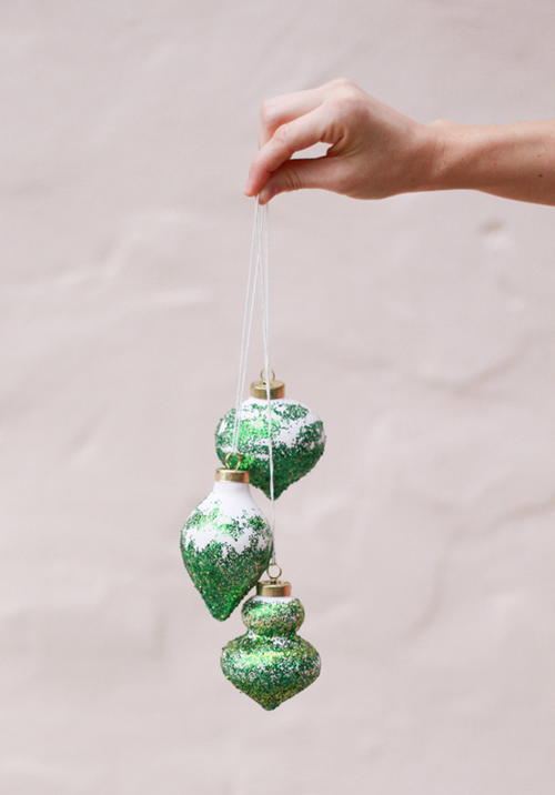 Glitter DIY Christmas Tree Ornaments