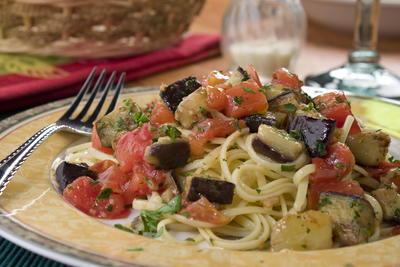 Linguine with Eggplant