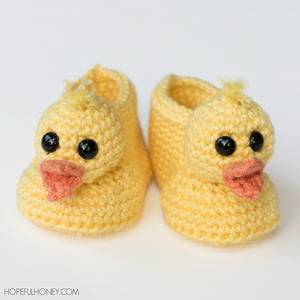 Duckling Crochet Baby Booties