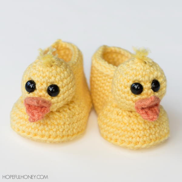 Duckling Crochet Baby Booties