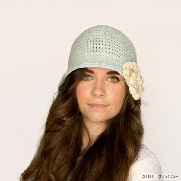 Snowflake Crochet Cloche Hat