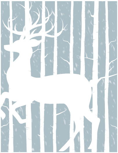 Free Printable Woodland Winter Cards