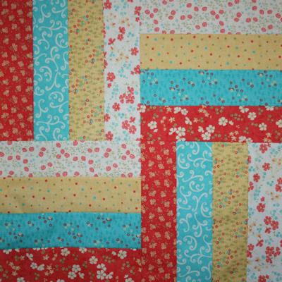 Lovely Rail Fence Quilt Table Topper Pattern