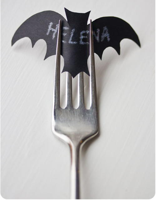 Batty Halloween Wedding Place Cards