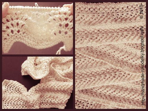 Knitted Easy Lacy Scarf no. 1