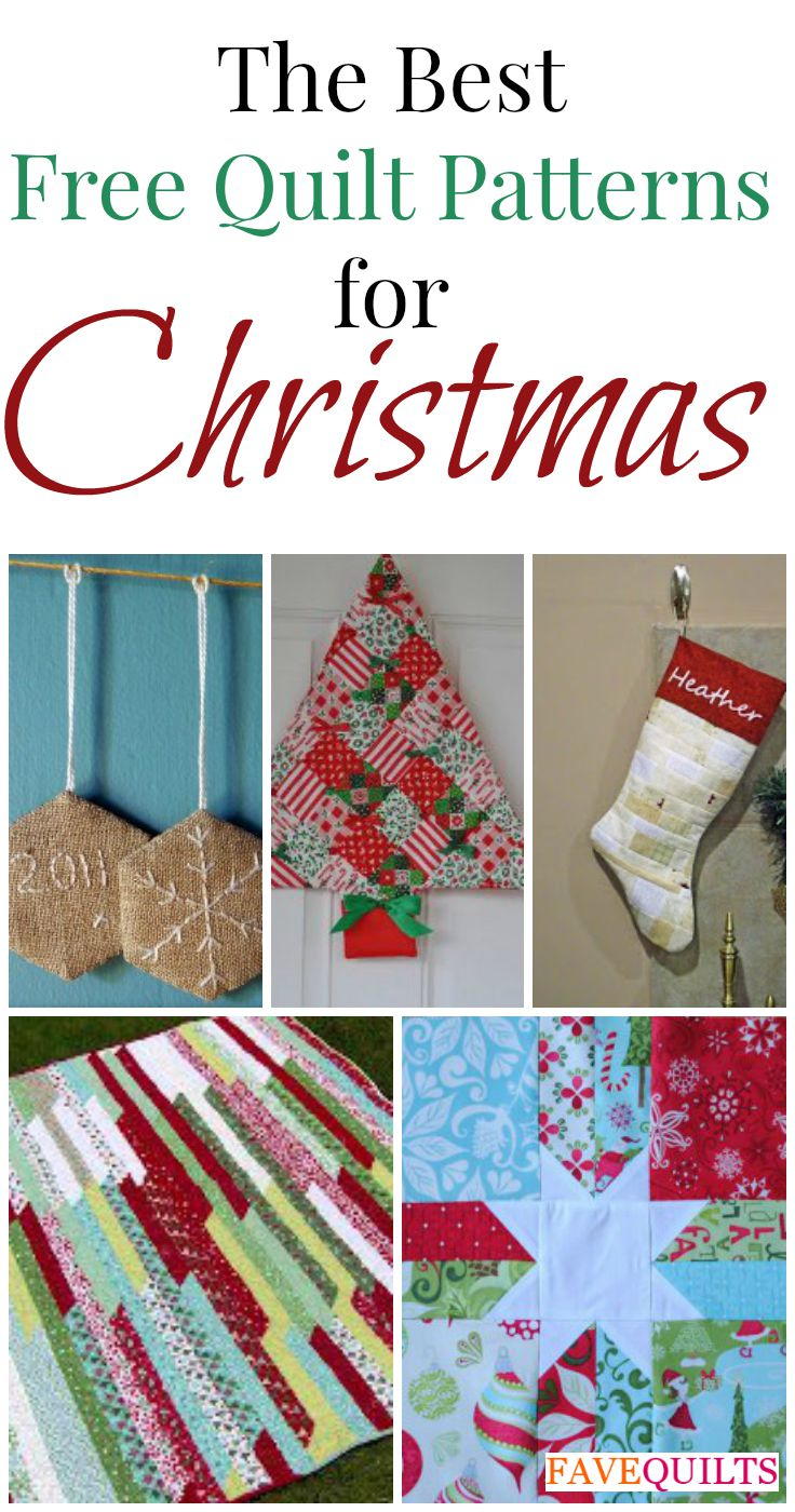 "The Best Free Quilt Patterns for Christmas 10 Quilt Blocks, Christmas