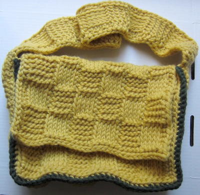 Crochet Basketweave Messenger Bag
