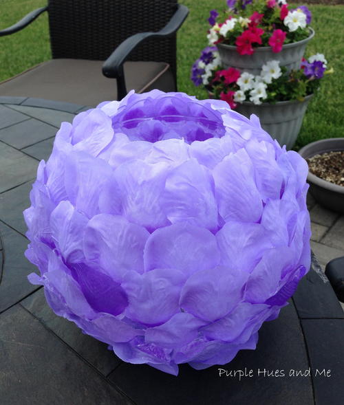 Lilac Rose Petals Luminary